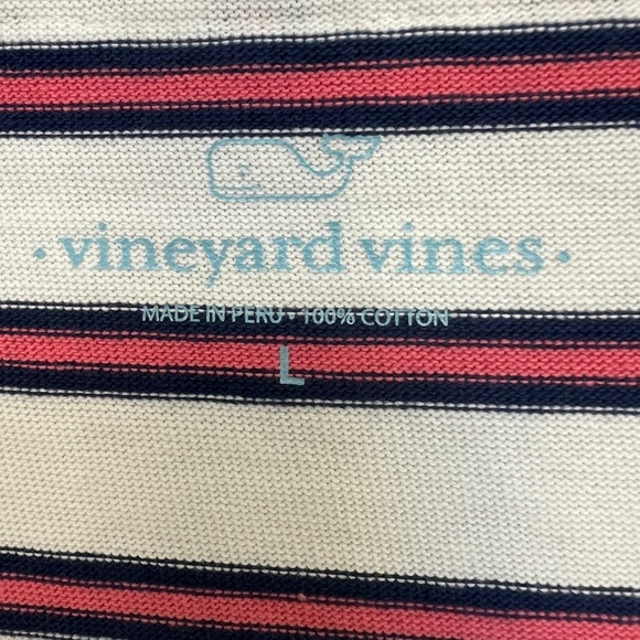 Vineyard Vines Cotton Striped pink/blue Knit Dress Size Large - Picture 4 of 5